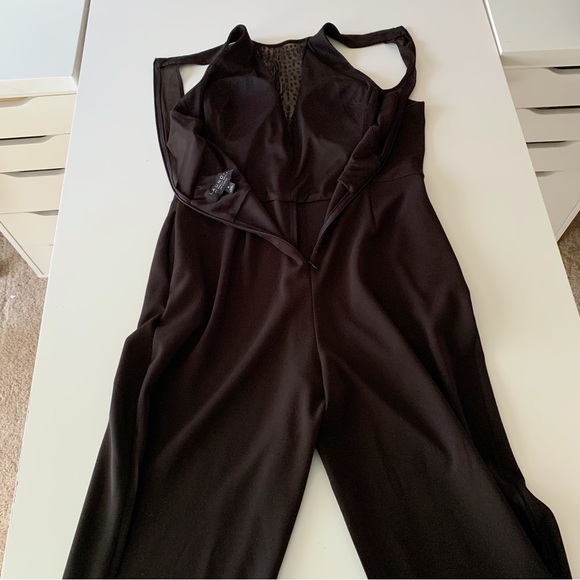 Laundry by Shelli Segal black halter style rhinestone pantsuit size 8 - Picture 5 of 8